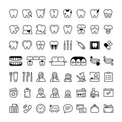 歯のアイコンセット　イラスト