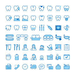 歯のアイコンセット　イラスト