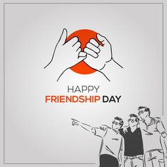 Happy Friendship day. flyer, banner