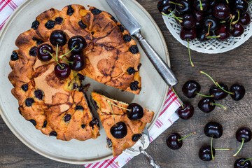 Black cherry cake