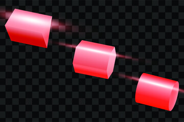 Red object abstract set of element eps vector for banner, card, sign, template 