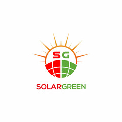 illustration vector graphic of Solar green, symbol or icon for clean, friendly green power energy great for industrial logos