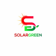 illustration vector graphic of Solar green, symbol or icon for clean, friendly green power energy great for industrial logos