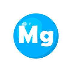 Vitamin Mg. Essential nutrient or mineral for health. Vector illustration