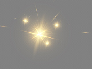 White glowing light burst explosion with transparent. Vector illustration for cool effect decoration with ray sparkles. Bright star. Transparent shine gradient glitter, bright flare. Glare texture.