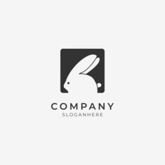 cute rabbit bunny logo icon