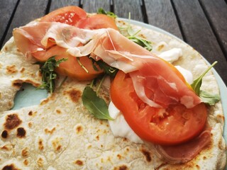 ham and sandwich piadina romagnola