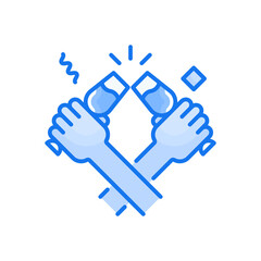 Toast vector Blue colour icon style illustration. EPS 10 File