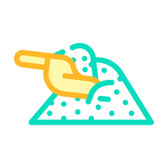 spice spatula color icon vector. spice spatula sign. isolated symbol illustration