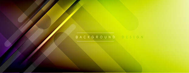 Abstract background. Shadow lines on bright shiny gradient background.