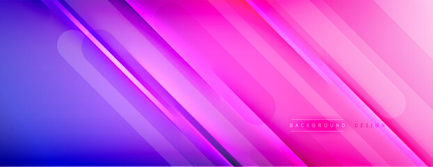 Fototapeta premium Abstract background - lines composition created with lights and shadows. Technology or business digital template. Trendy simple fluid color gradient abstract background with dynamic