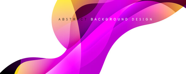 Trendy simple fluid color gradient abstract background with dynamic wave line effect. Vector Illustration For Wallpaper, Banner, Background, Card, Book Illustration, landing page