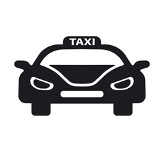 Obraz premium black icon pictogram taxi