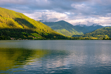 View of Lake Zeller after rain at morning.