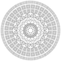 Leaf Flower Petal Coloring Mandala Art Simple Graphic Shape Vector Floral Oriental Outline Vintage Decorative Elements Pattern Illustration Islam Arabic Indian Turkish Mystic Religion Morals Lotus