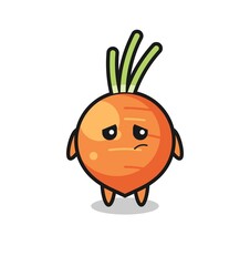 the lazy gesture of carrot cartoon character