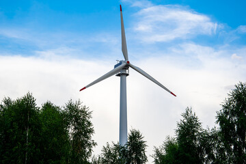 wind farm, windmill. electric generator. clean ecological renewable energy