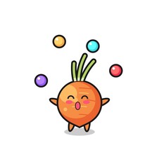 the carrot circus cartoon juggling a ball