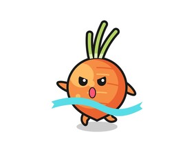 cute carrot illustration is reaching the finish