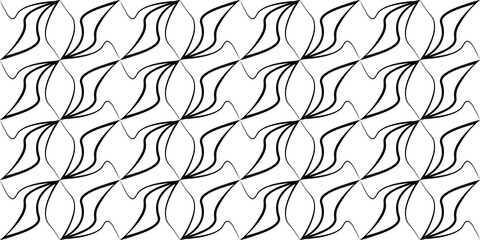 Abstract geometric lace pattern of wavy lines, stripes. Seamless pattern. Vector illustration 