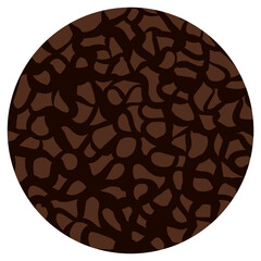 Circular dark and milk brown crackled Chocolate candy. Layered confectionary SVG