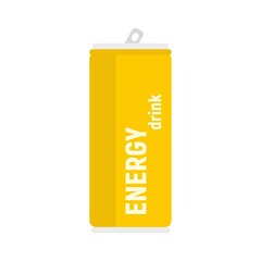 Tonic energy drink icon flat isolated vector
