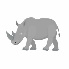Rhinoceros. Animal rhinoceros, vector illustration