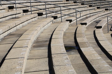 Amphitheatre seating and stairs
