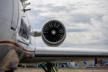 fragments of large new aircraft at the Max-21 aerospace salon in Zhukovsky