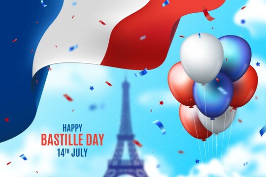 Realistic Bastille Day Illustration