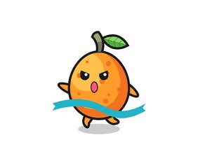 cute kumquat illustration is reaching the finish
