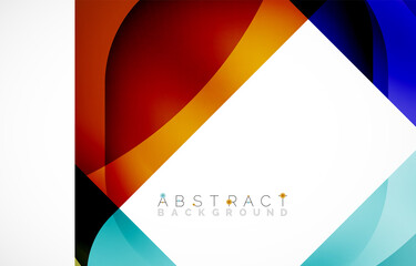 Minimal background. Abstract square shape with round corners created with wavy forms. Vector Illustration For Wallpaper, Banner, Background, Landing Page