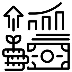 investment line icon