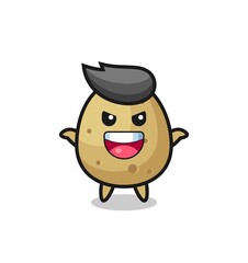 Obraz premium the illustration of cute potato doing scare gesture