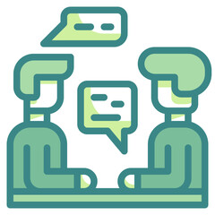 meeting blue line icon