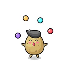 the potato circus cartoon juggling a ball