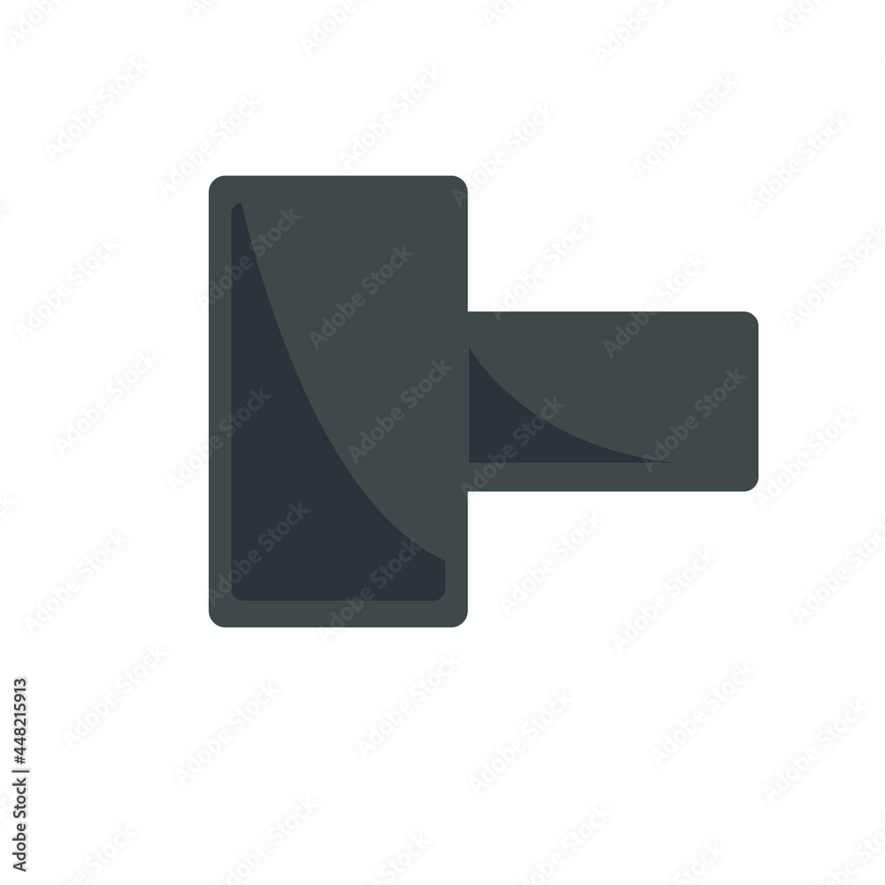 Poster broken phone piece icon flat isolated vector