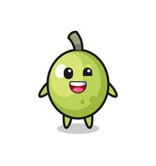 illustration of an olive character with awkward poses