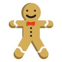 gingerbread flat icon