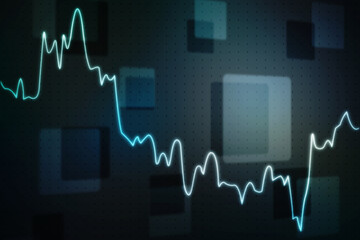 Business Growth graph on technology background, Futuristic raise arrow chart digital transformation abstract technology background. Big data and business growth currency stock and investment economy