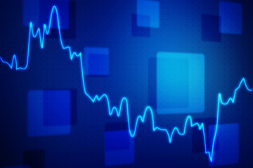Business Growth graph on technology background, Futuristic raise arrow chart digital transformation abstract technology background. Big data and business growth currency stock and investment economy