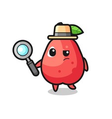 water apple detective character is analyzing a case