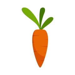 Fresh carrot icon flat isolated vector