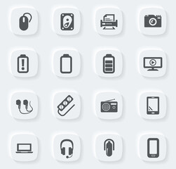 Devices icons set