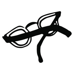 Vector glasses. Reading glasses illustration. Sunglasses drawing. Doodle style glasses.