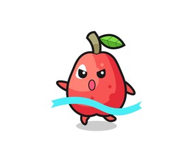 cute water apple illustration is reaching the finish