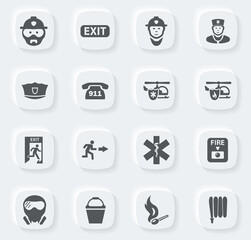 Emergency icons set