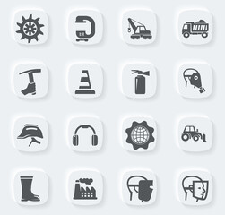 Industrial icons set