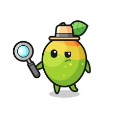 mango detective character is analyzing a case