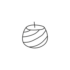 Doodle decorative candle.